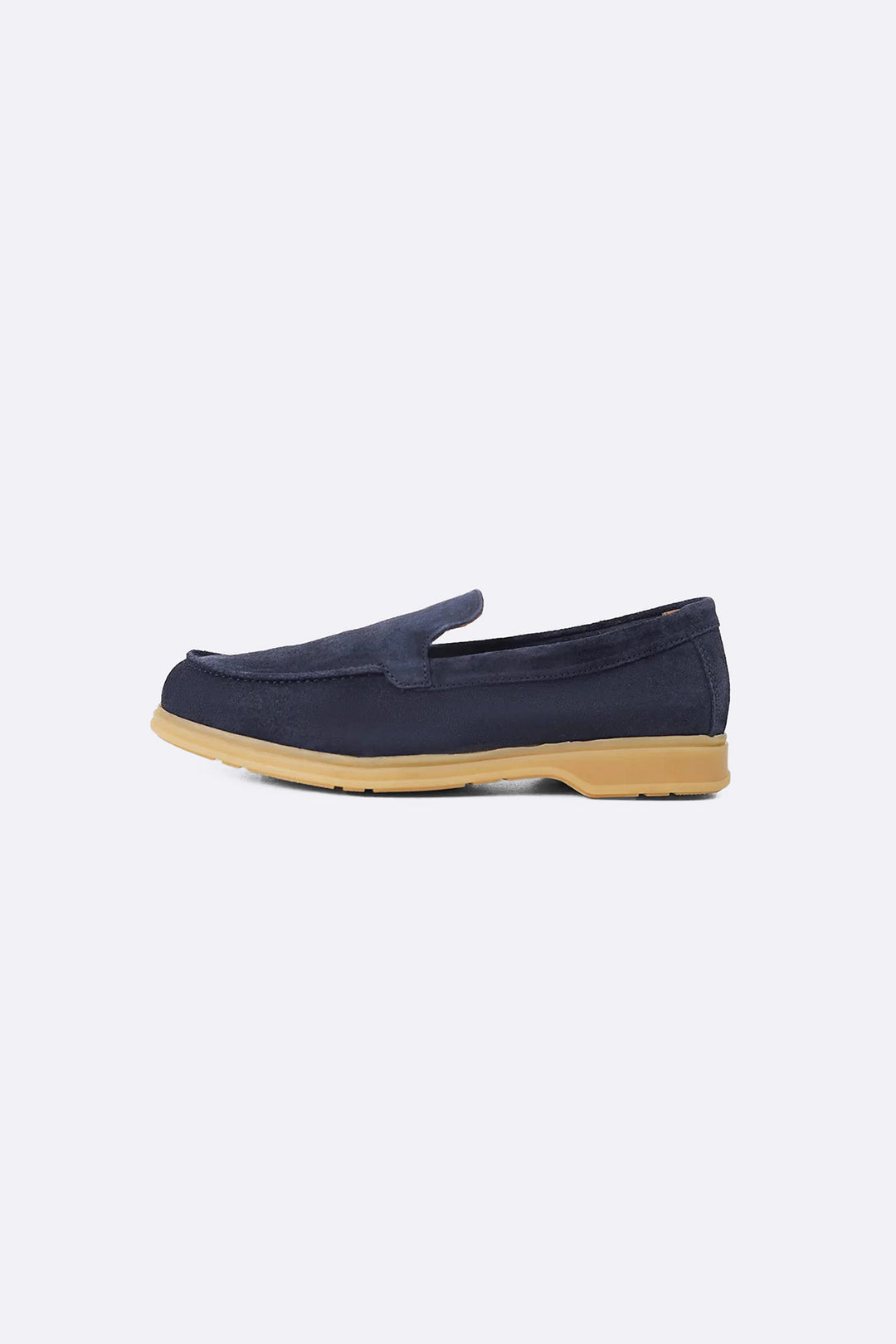 NAVY COMFORTABLE LEATHER LOAFERS