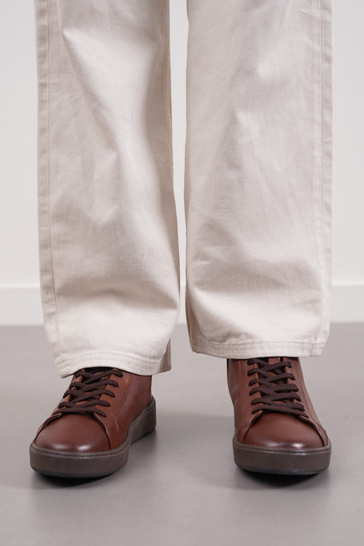DARK BROWN CLASSIC BROWN LEATHER SNEAKERS
