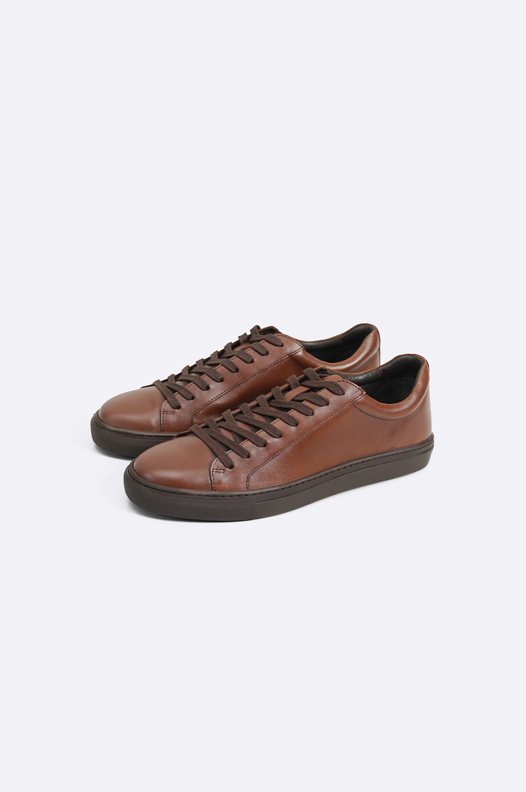 DARK BROWN CLASSIC BROWN LEATHER SNEAKERS