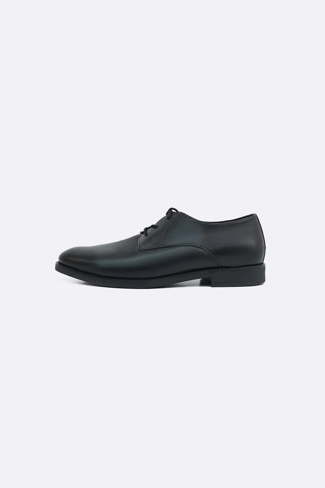 BLACK FORMAL LEATHER DERBY
