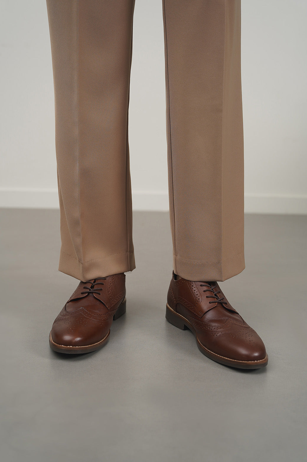 BROWN FORMAL LEATHER BROGUES