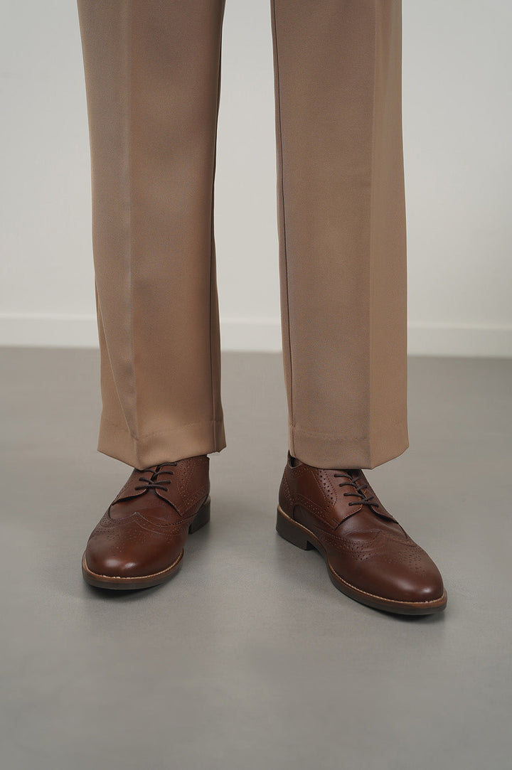 BROWN FORMAL LEATHER BROGUES