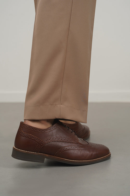 BROWN FORMAL LEATHER BROGUES