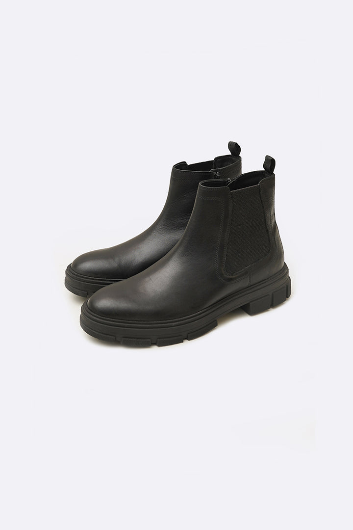 CHUNKY LEATHER BOOTS