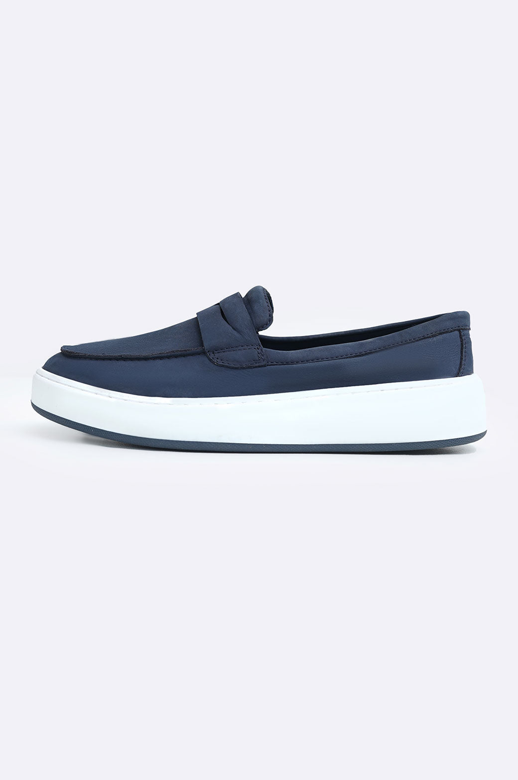 NAVY PENNY LOAFERS