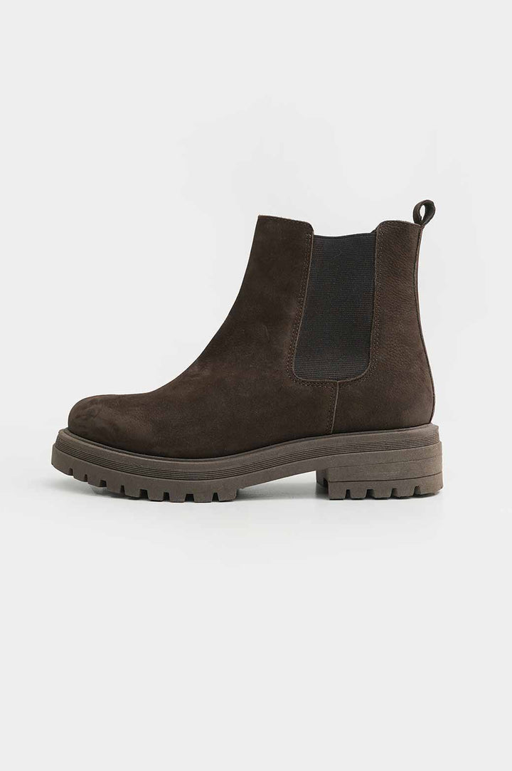 CHOCOLATE LEATHER CHELSEA BOOTS