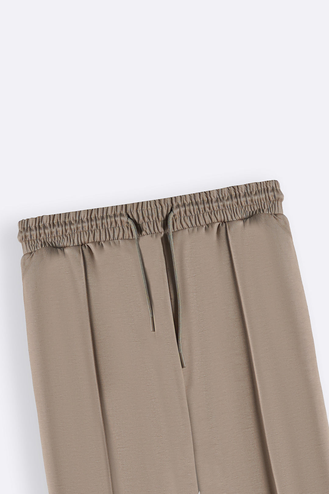 TAUPE STRAIGHT KNITTED PANTS
