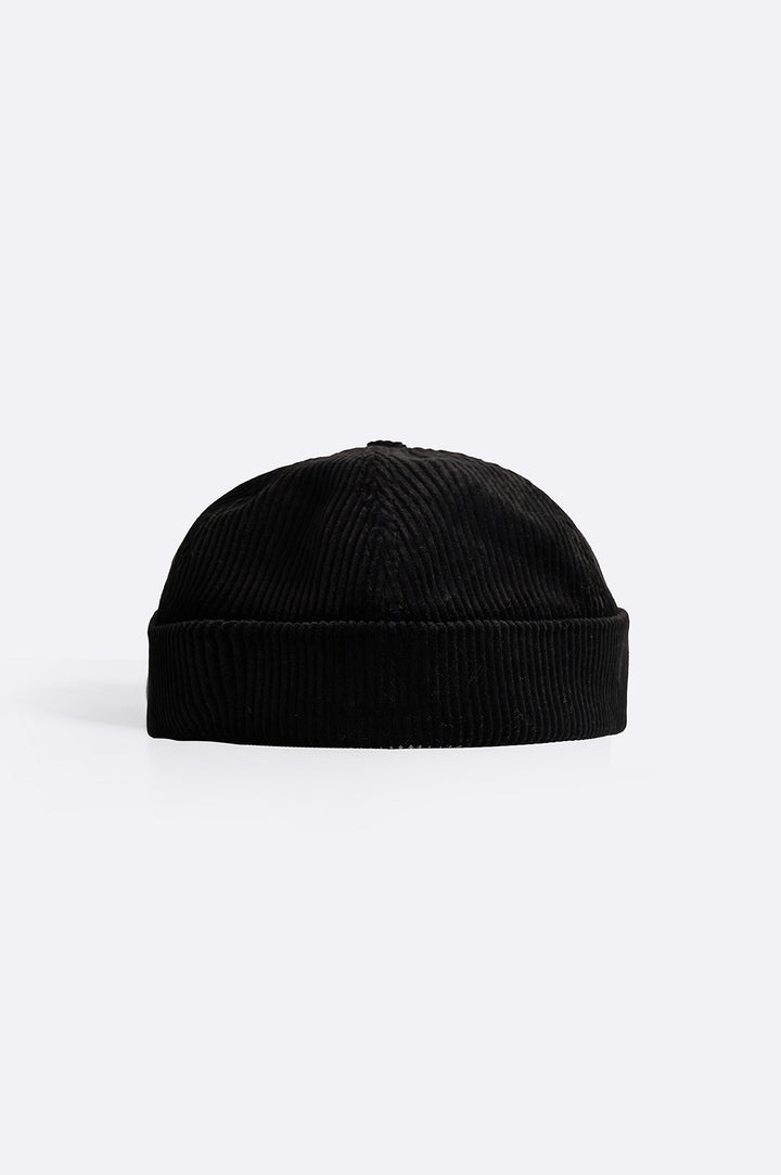 BLACK CORDUROY HAT