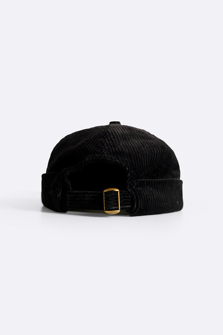 BLACK CORDUROY HAT