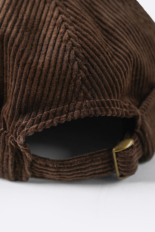 DARK BROWN CORDUROY HAT