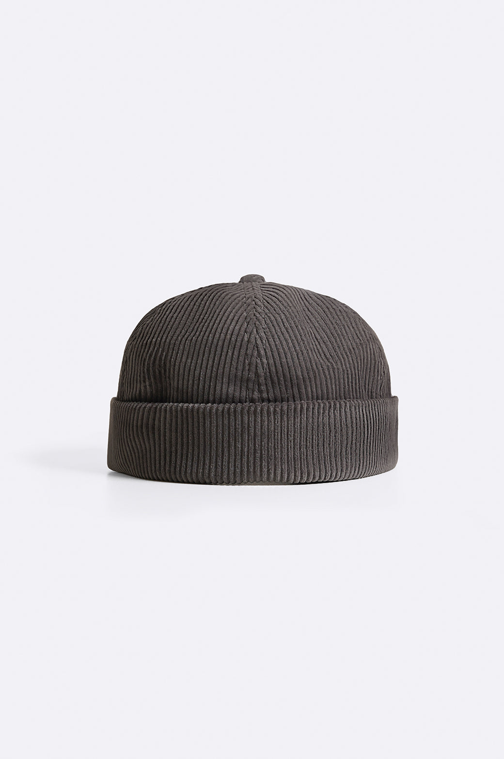 GREY CORDUROY HAT