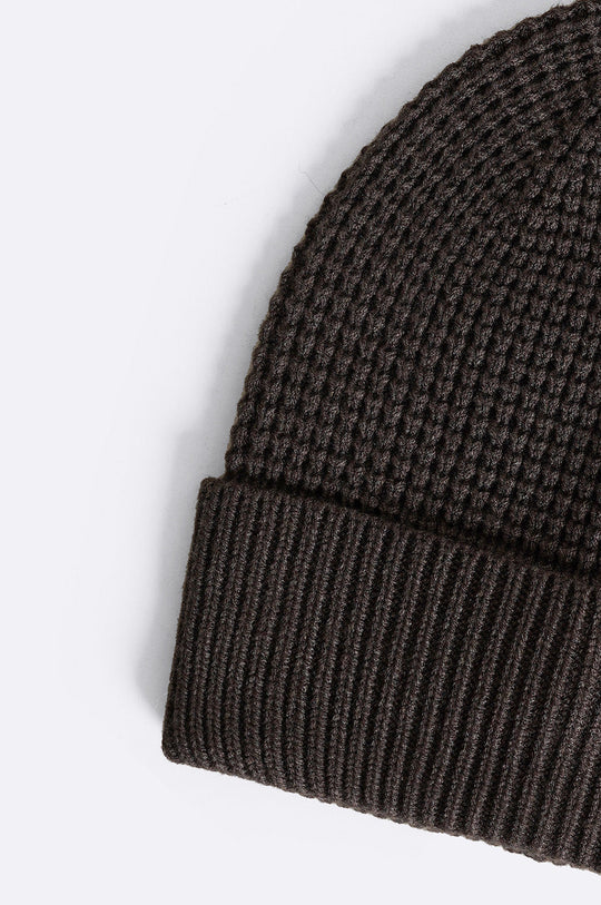 DARK GREY WAFFLE KNIT BEANIE