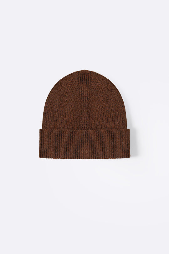 BROWN CABIN RIBBED BEANIE