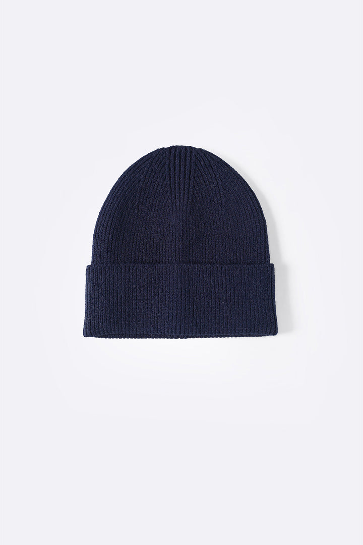 NAVY CABIN RIBBED BEANIE