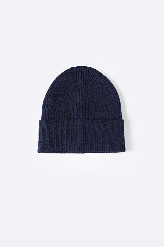 NAVY CABIN RIBBED BEANIE