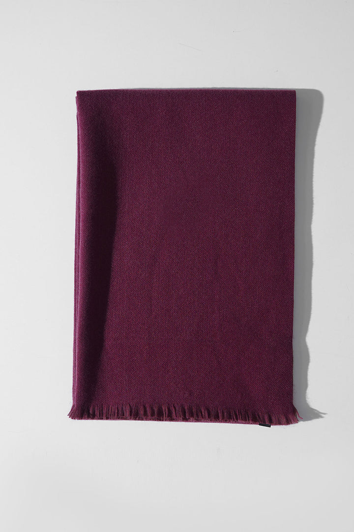 BURGUNDY PLUSH REVERSIBLE SCARF