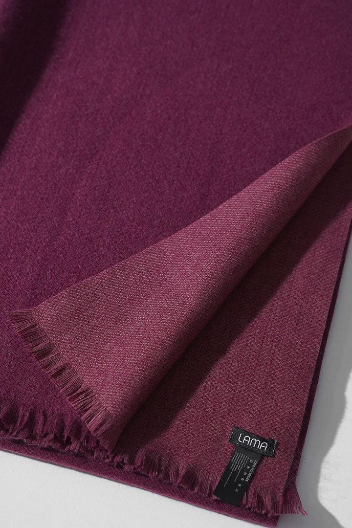 BURGUNDY PLUSH REVERSIBLE SCARF