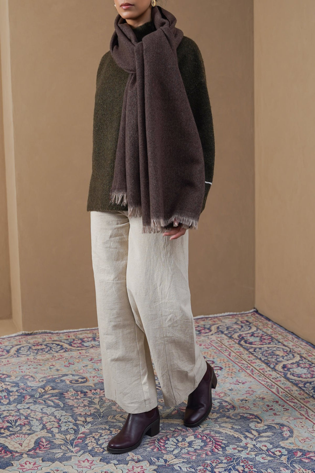 COFFEE WINTER ESSENTIAL SCARF