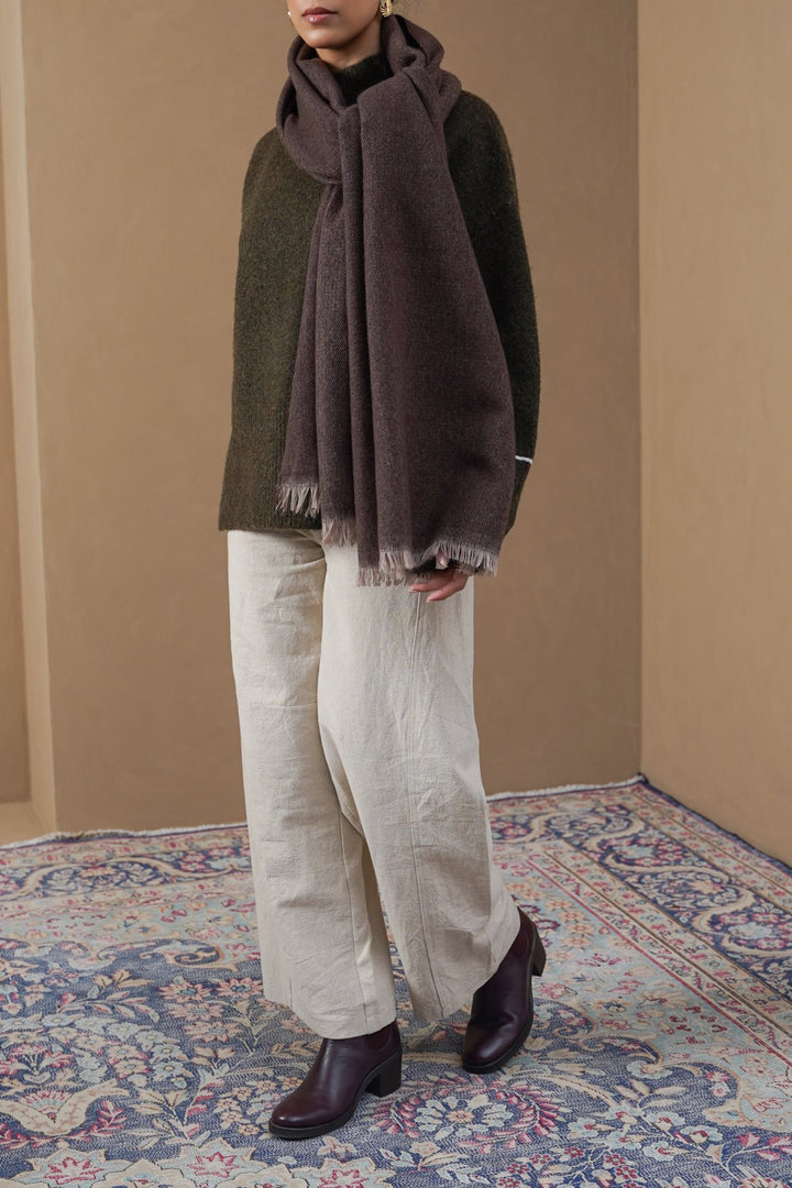 COFFEE WINTER ESSENTIAL SCARF