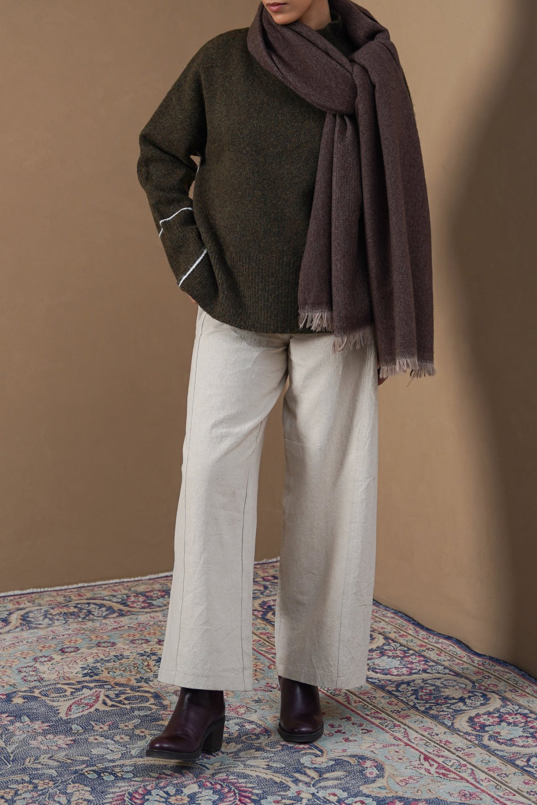 COFFEE WINTER ESSENTIAL SCARF