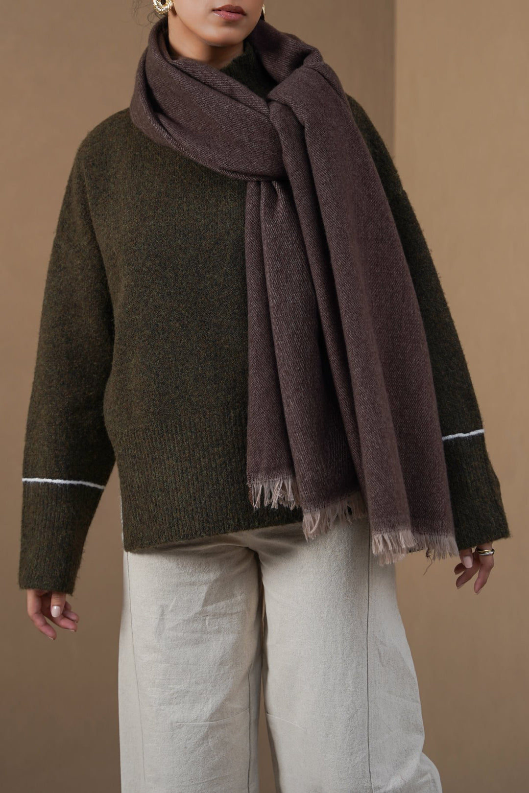 COFFEE WINTER ESSENTIAL SCARF