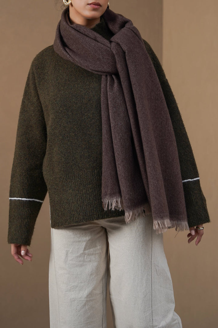 COFFEE WINTER ESSENTIAL SCARF