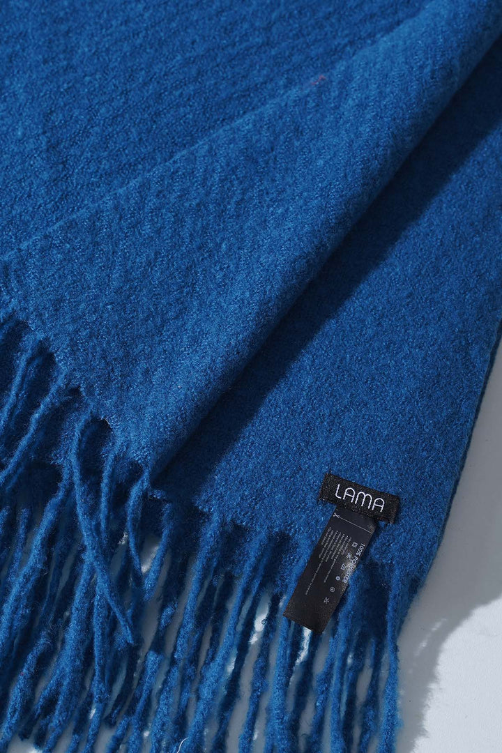 BLUE COZY MELANGE SCARF