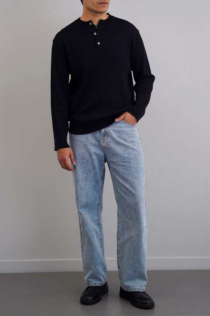 RIBBED HENLEY