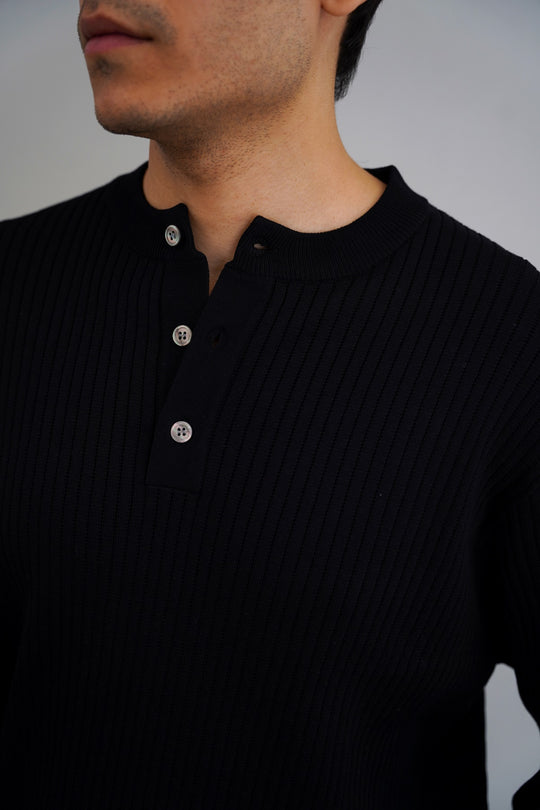 RIBBED HENLEY