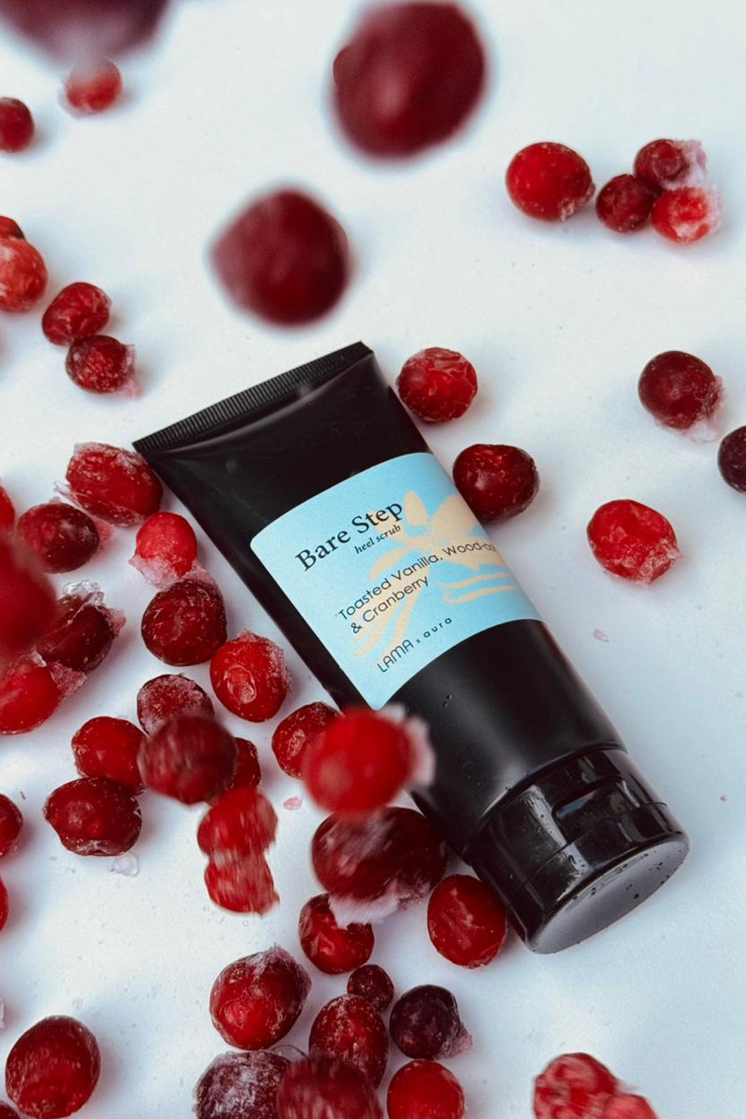 VWC Bare Step heel scrub - Vanilla, Wood Ash & Cranberry