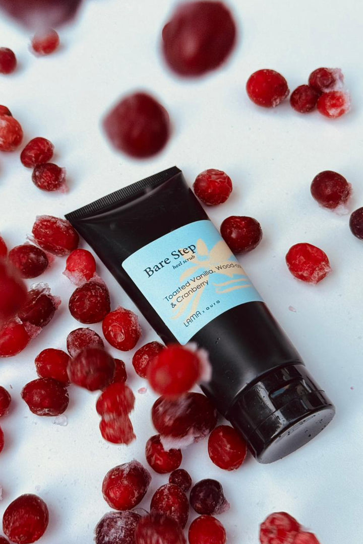 VWC Bare Step heel scrub - Vanilla, Wood Ash & Cranberry