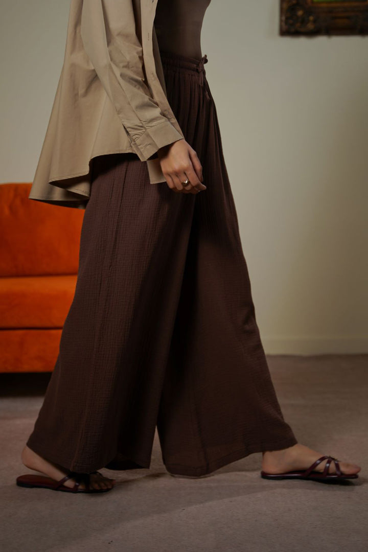 MUSLIN WIDE PANTS