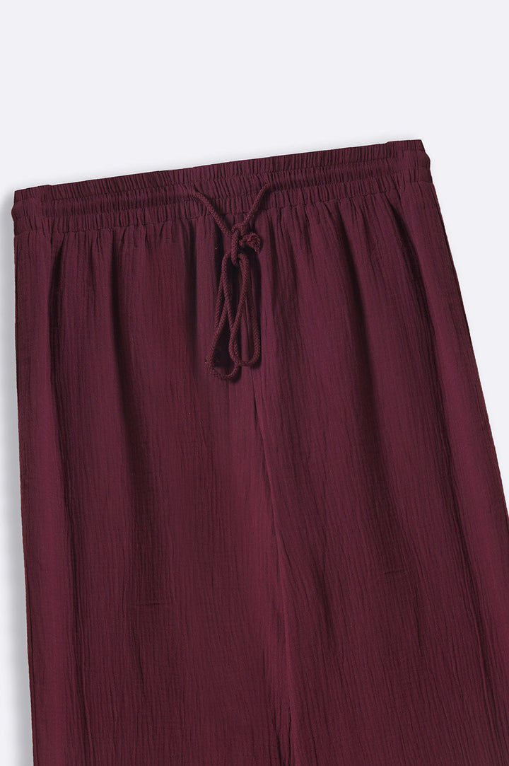 PLUM CURVE MUSLIN PANTS