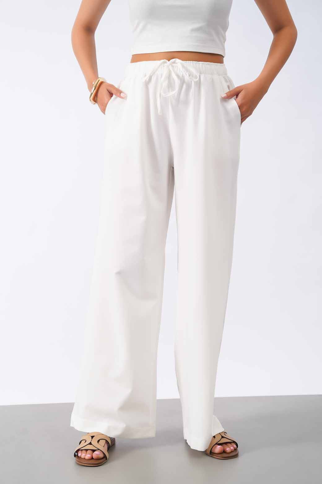 WHITE DAILYWEAR LONG PANTS