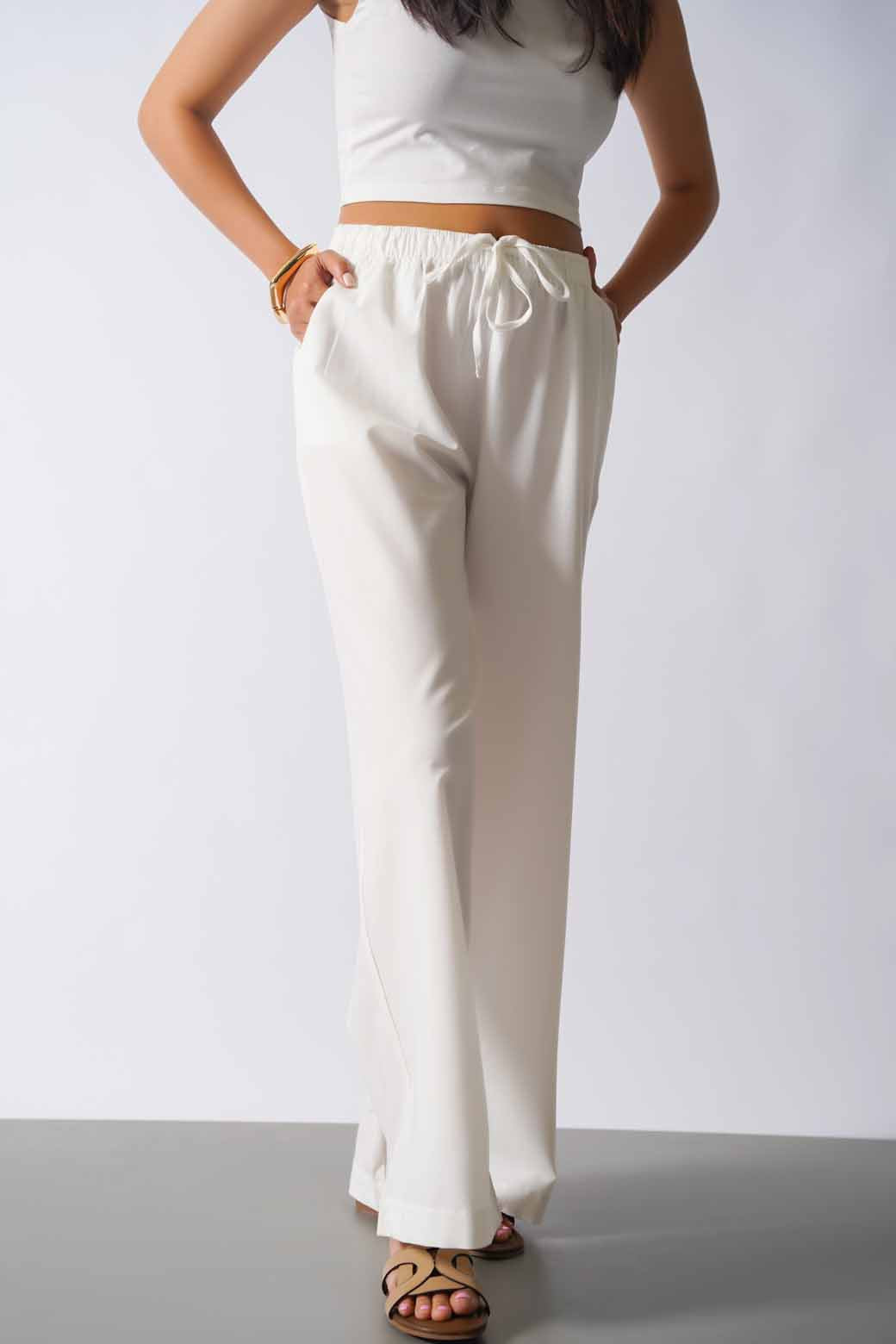 WHITE DAILYWEAR LONG PANTS