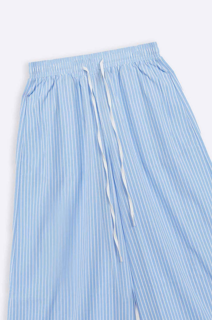 BLUE WIDE STRIPED PANTS