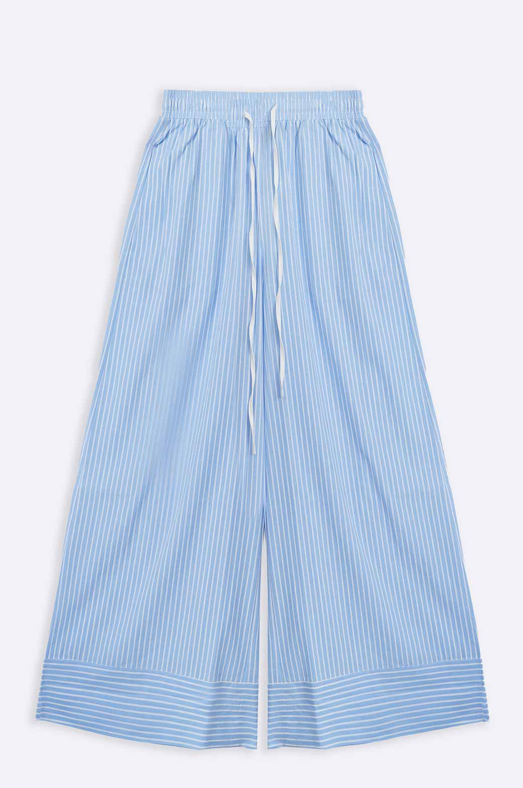 BLUE WIDE STRIPED PANTS