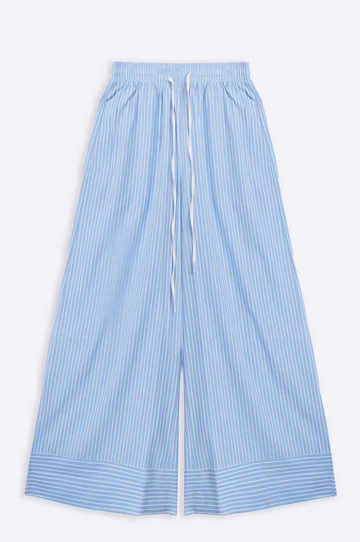 BLUE WIDE STRIPED PANTS