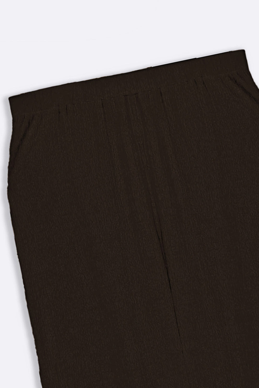 DARK BROWN TEXTURED STRETCHY PANTS