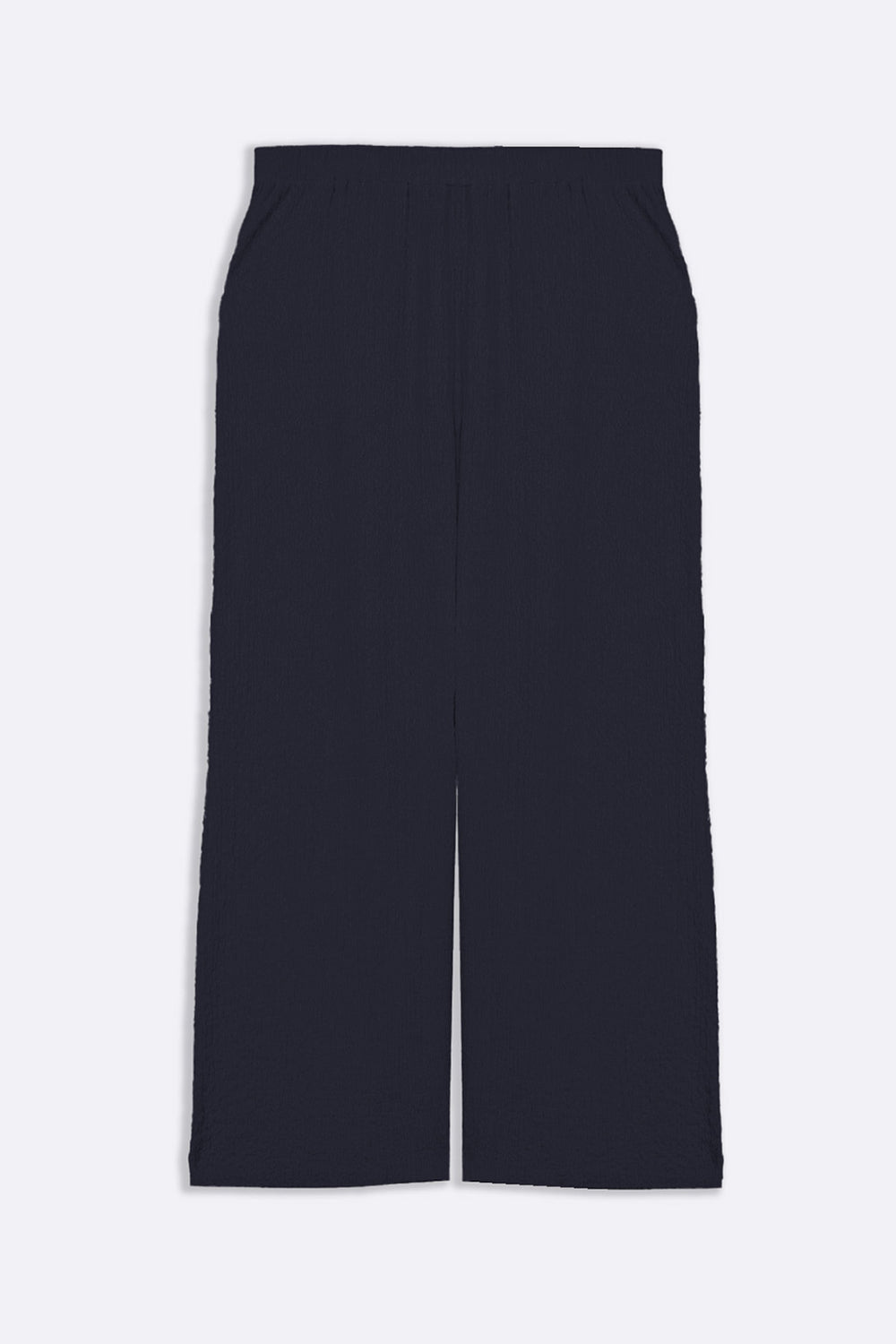 NAVY TEXTURED STRETCHY PANTS