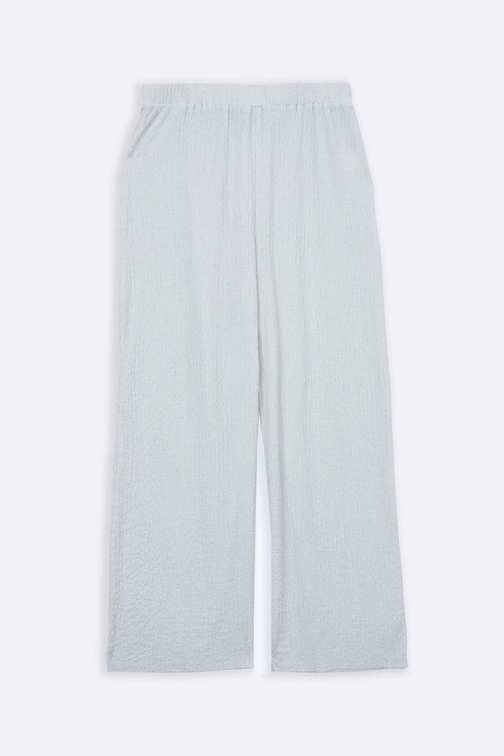 OFF WHITE TEXTURED STRETCHY PANTS