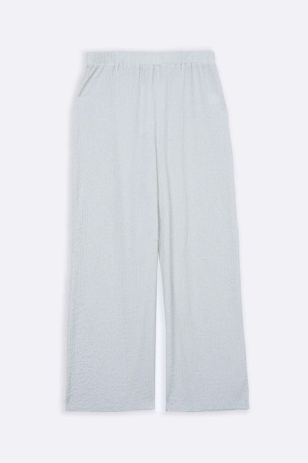OFF WHITE TEXTURED STRETCHY PANTS