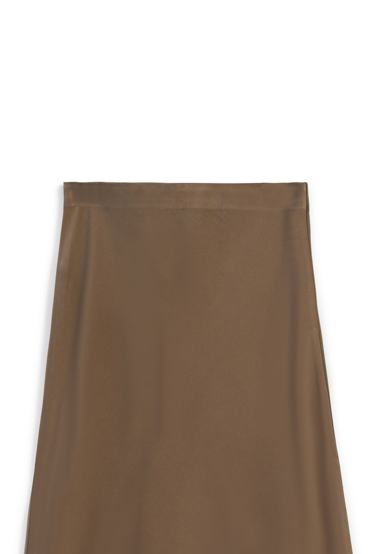 SATIN MIDI SKIRT