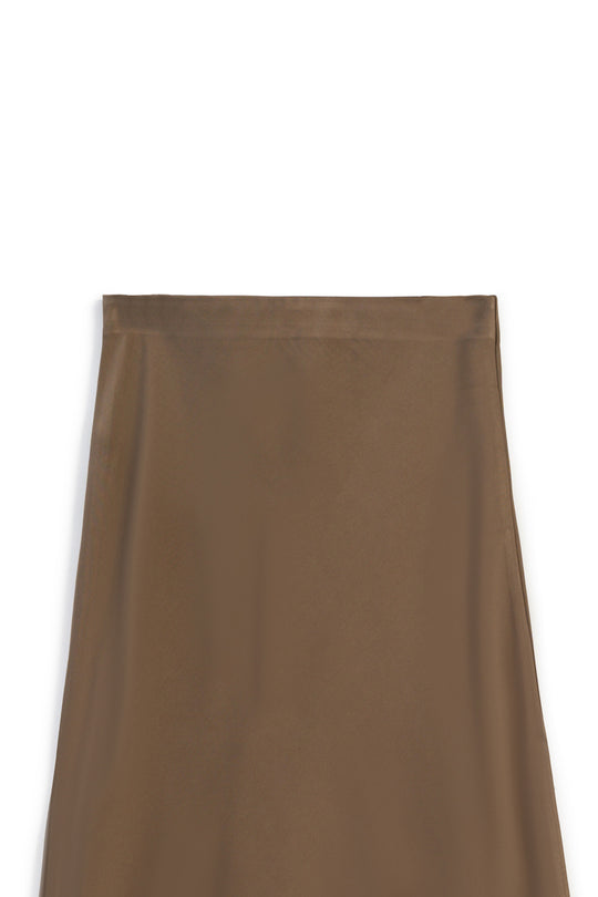 SATIN MIDI SKIRT