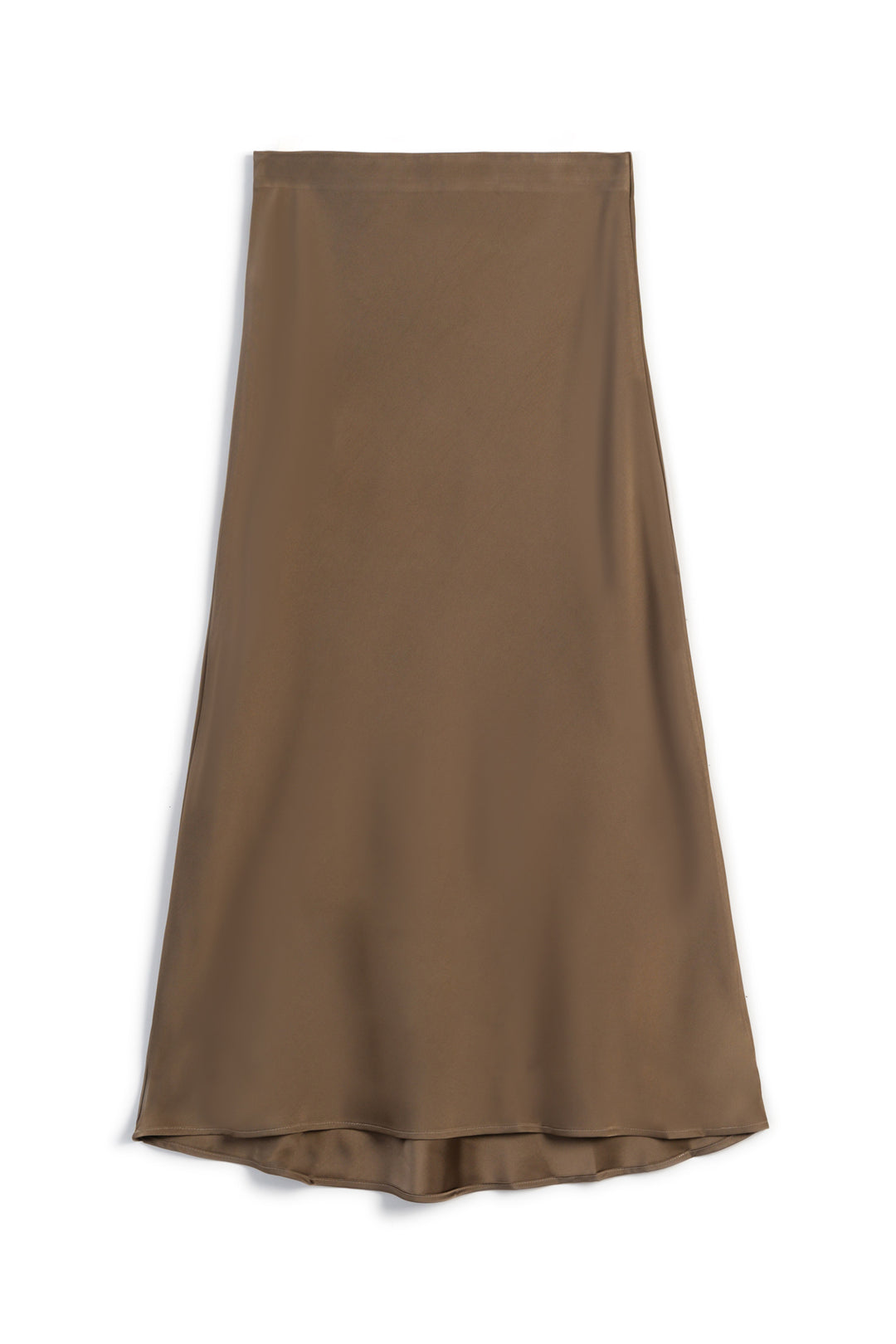 SATIN MIDI SKIRT