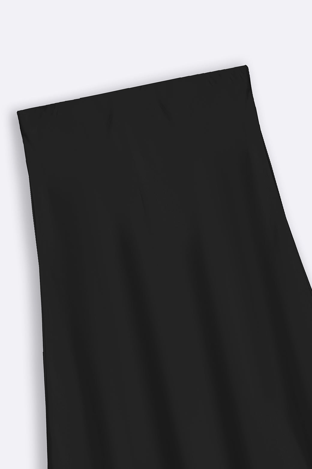 BLACK SATIN LONG SKIRT