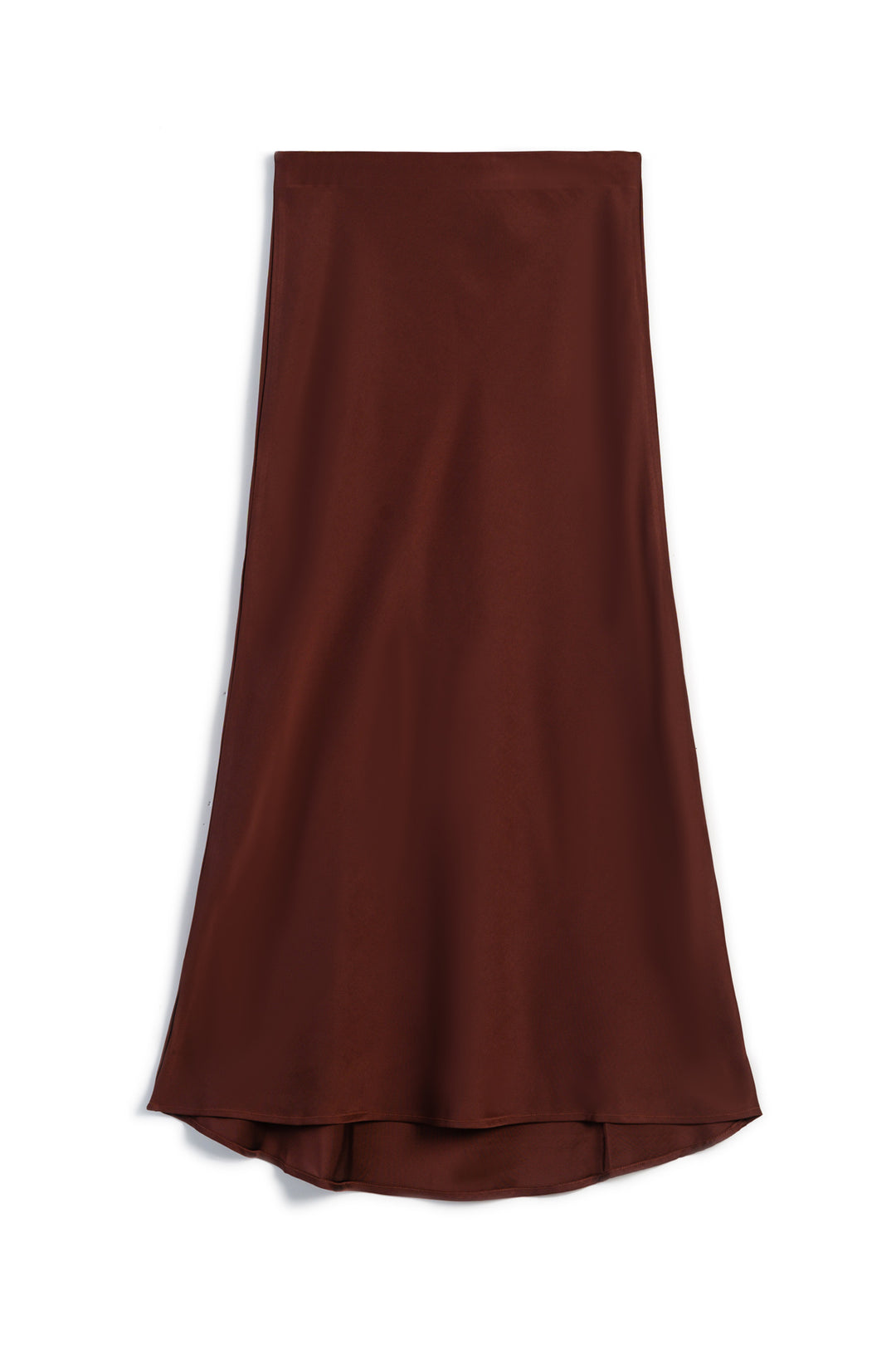 SATIN MIDI SKIRT