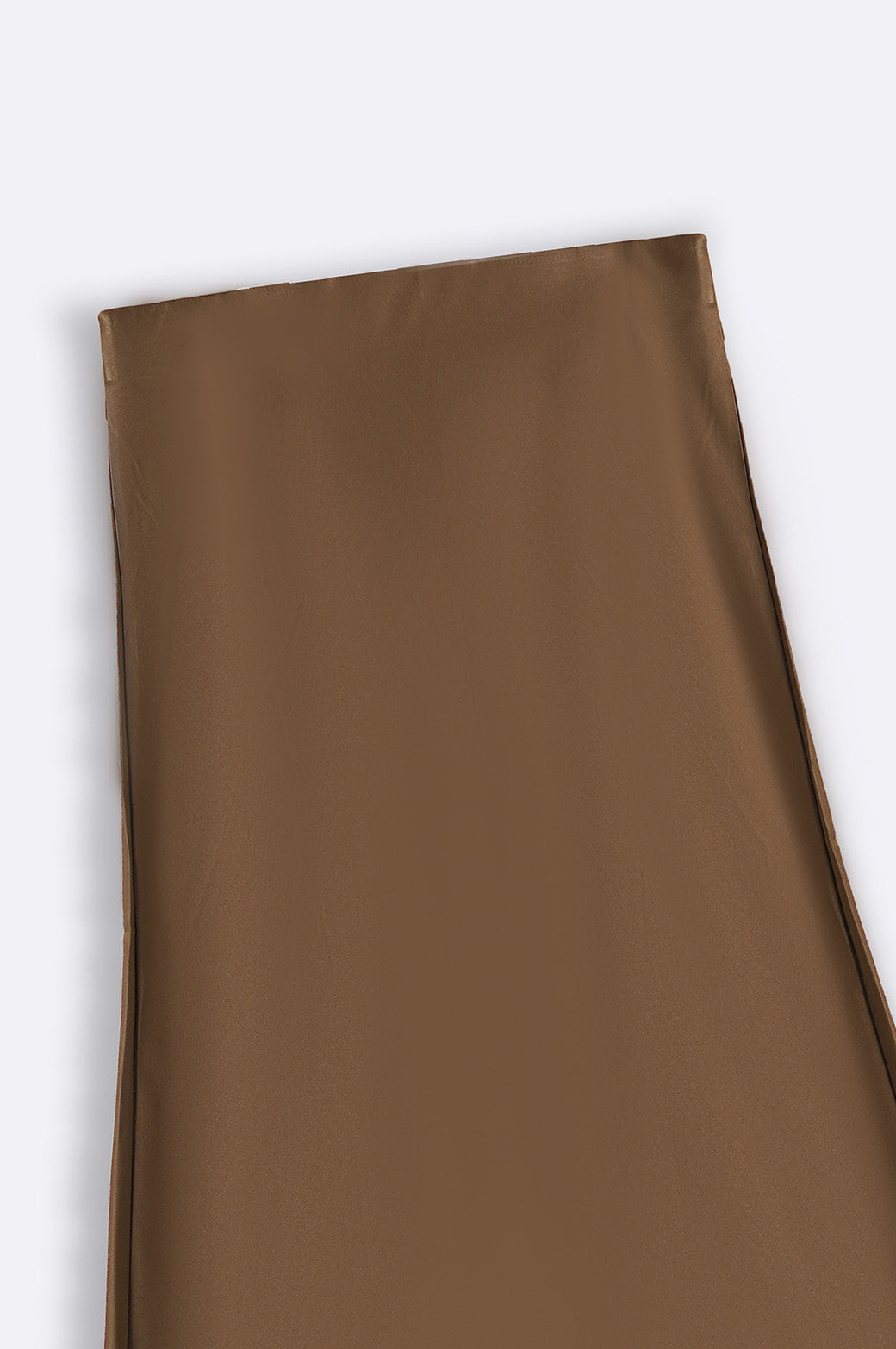 TAUPE SATIN LONG SKIRT