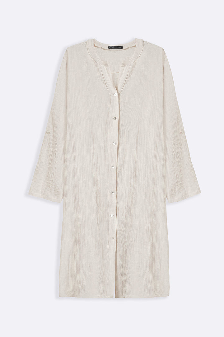 OAT WHITE LONG MUSLIN TUNIC