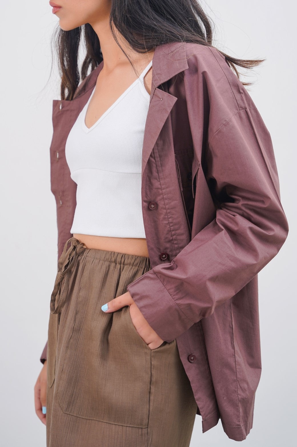 WHITE CROPPED STRAPPY CAMI